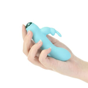 Mini Silicone Vibrator with Removable Rabbit Sleeve