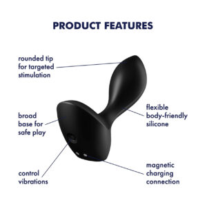 Rechargeable Vibrating Silicone Butt Plug