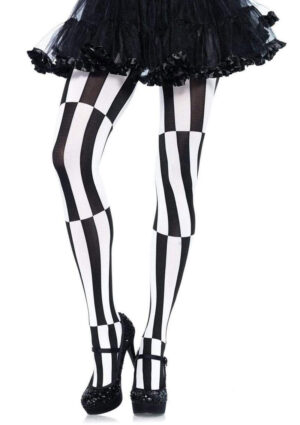 Black and White Optical Illusion Sexy Tights and Pantyhose