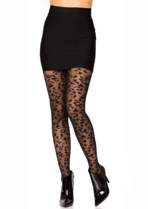 Sheer Leopard Mesh Sexy Tights and Pantyhose