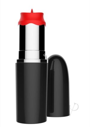 Vibrating Lipstick Clitoral Vibrator with Licking Tongue