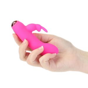 Bullet Vibrator With Removable Rabbit Sleeve Pink