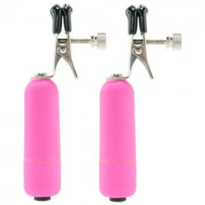 Vibrating Nipple Clamps Pink