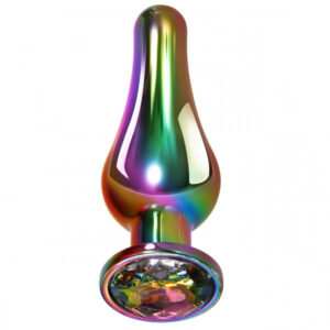 Rainbow Metal Butt Plug Large