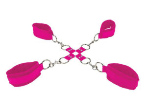 Adjustable Hogtie Wrist & Ankle Cuffs Pink