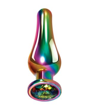 Rainbow-Colored Metal Butt Plug Medium