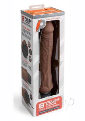 Pc Girthy Realistic Vibrator 8 Dk Brown