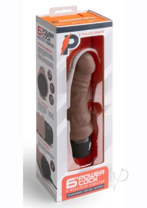 Pc Realistic Vibrator 6 Dk Brown