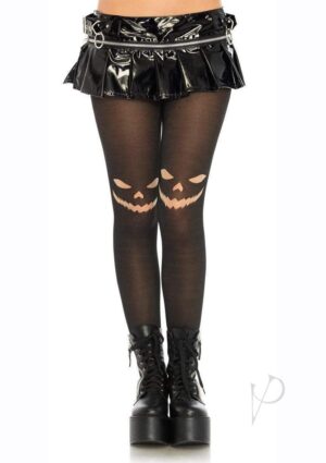 Jack O Lantern Opaque Tights Os Blk