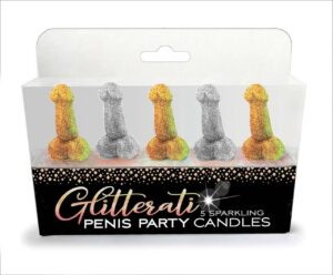 Glitter Candles 5 piece set Bachelor and Bachelorette Party Supplies