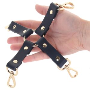 Couture BDSM Leather Hog Tie Straps