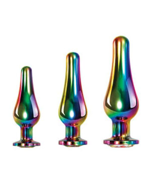 Rainbow Anal Kit Metal Butt Plugs