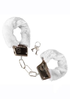 Playful Furry Sex Restraints Handcuffs White