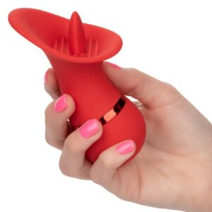 Silicone Rechargeable Oral Sex Vibrator Red