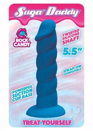 Sugar Daddy Silicone Dildo - Blue