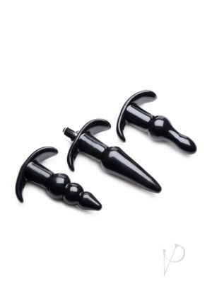 Vibrating Butt Plugs Set - Black