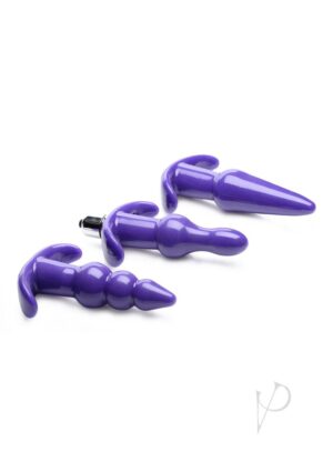 Vibrating Butt Plug Set - Purple