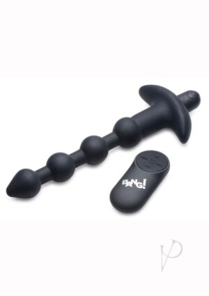 Silicone Vibrating Butt Plug - Black