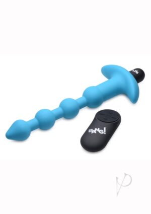 Vibrating Silicone Butt Plug - Blue