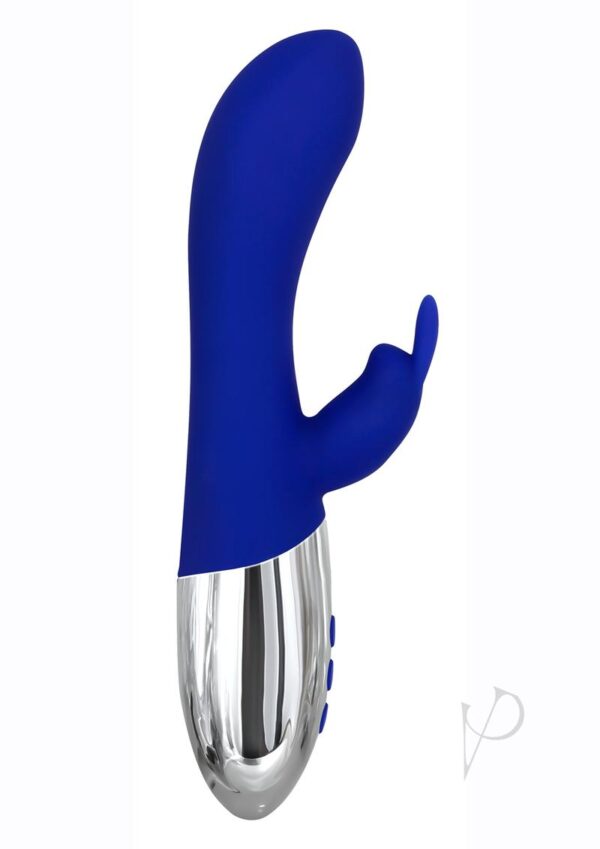 Rechargeable Warming Silicone Vibrator Blue