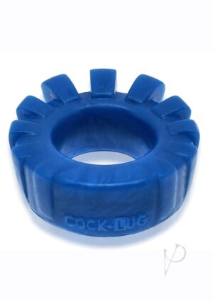 Lugged Non-Vibrating Penis Ring - Marine Blue