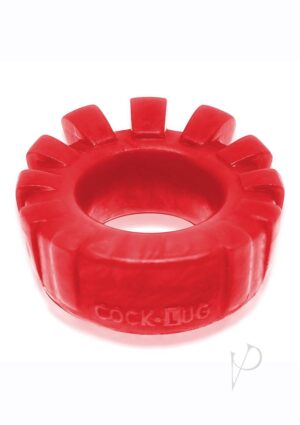 Lugged Non-Vibrating Penis Ring - Red