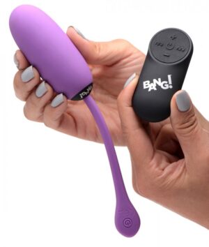 Silicone Plush Egg Bullet Vibrator - Purple