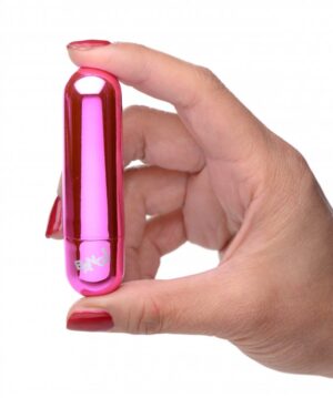 Vibrating Metallic Bullet Vibrator - Pink