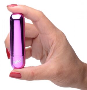 Vibrating Silicone Bullet Vibrator - Purple