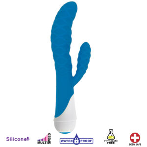 Silicone Rabbit Vibrator - Azure