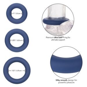 Elite 3PC Set Silicone Non-Vibrating Penis Ring