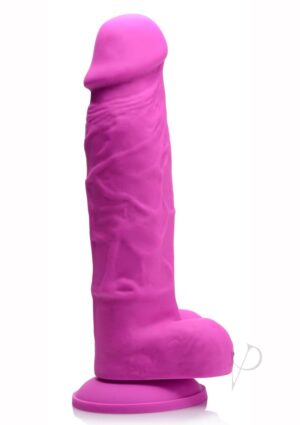 7 Inch Silicone Dildo w/ Balls - Pink