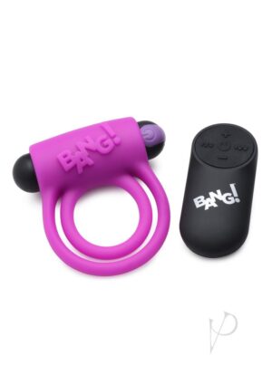 Vibrating Penis Ring & Bullet - Purple