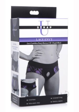 Lace Envy Crotchless Panty Harness - S-M