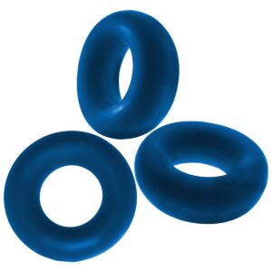 Jumbo Non-Vibrating Penis Rings - Space Blue