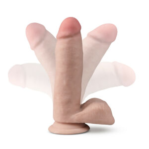 Posable Realistic Dildo With Balls - Vanilla