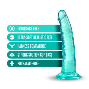 Suction Cup Dildo - Teal