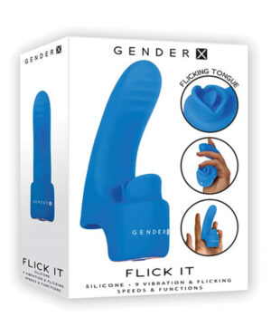 Gender X Flick It Finger Vibrator - Blue