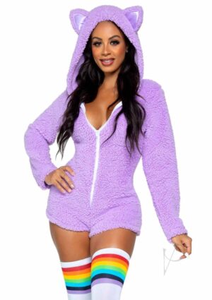 Cuddle Kitty Romper Lavender - Large