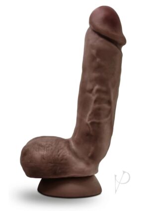 Realistic Dildo with Balls - Chocolate