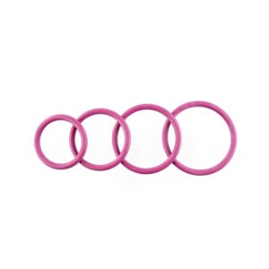 Non-Vibrating Penis Rings - Plum 4pk