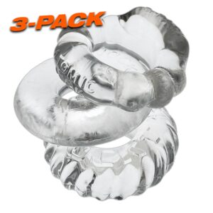 Non-Vibrating Penis Ring 3pk - Clear