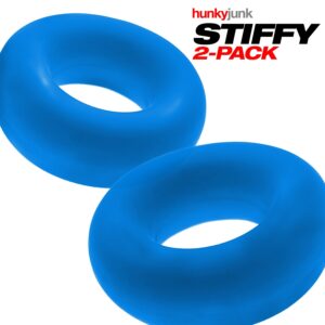 Bulge Non-Vibrating Penis Ring 2pk - Teal Ice