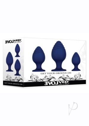 Evolved Novelties Get Your Groove On Blue Butt Plugs