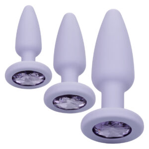 Jeweled Butt Plug Kit - Purple