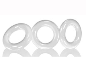 Non-Vibrating Penis Rings 3pk - White