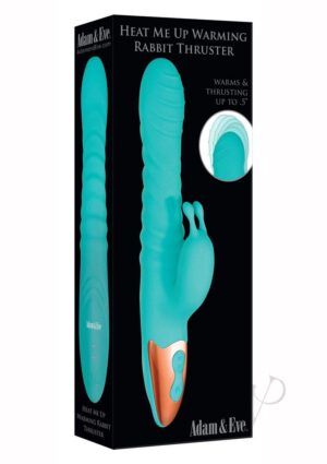 Eve Heat Me Up Warming Rabbit Thrusting Vibrator – Aqua