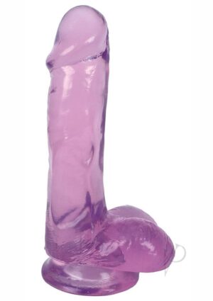 Dildo for Beginner Slim Stick with balls - Grape