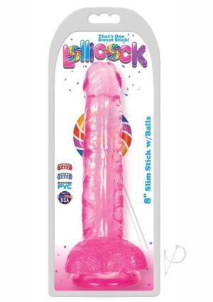 Lollicock Slim Stick W/balls 8 Cherry