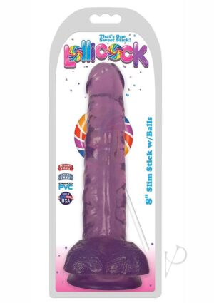 Lollicock Slim Stick W/balls 8 Grape